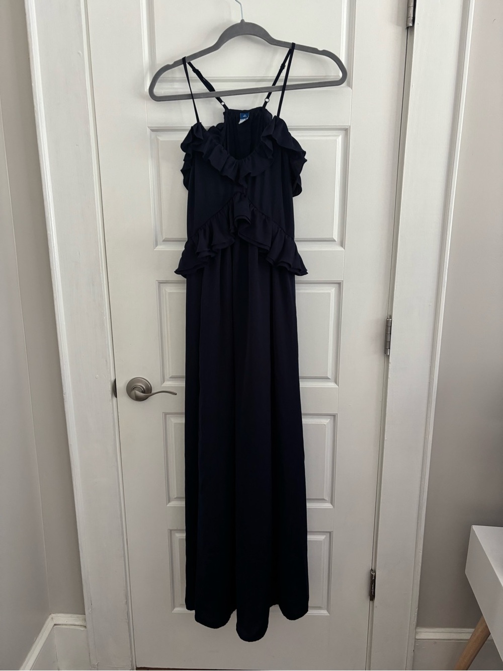 Old Navy Navy Ruffle Maxi Dress